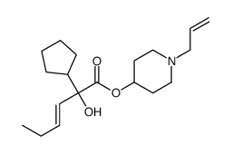 (1-prop-2-enylpiperidin-4-yl) (Z)-2-cyclopentyl-2-hydroxyhex-3-enoate结构式