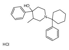 3-methyl-4-phenyl-1-(1-phenylcyclohexyl)piperidin-4-ol,hydrochloride结构式