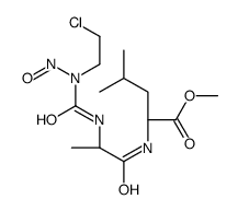 methyl (2S)-2-[[(2S)-2-[[2-chloroethyl(nitroso)carbamoyl]amino]propanoyl]amino]-4-methylpentanoate Structure