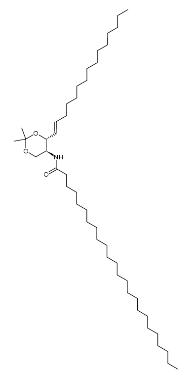 [2(S),3(R),4E]-1,3-O-isopropylidene-2-tetracosanamido-4-octadecene-1,3-diol Structure