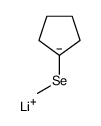 lithium,methylselanylcyclopentane Structure