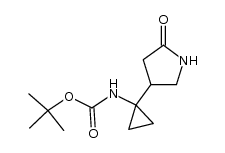 4-(1-tert-butoxycarbonylamino-1-cyclopropyl)-2-pyrrolidone结构式