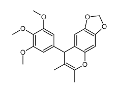 8H-1,3-Dioxolo(4,5-g)(1)benzopyran, 6,7-dimethyl-8-(3,4,5-trimethoxyph enyl)- Structure