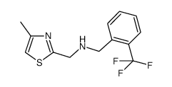 (4-Methyl-thiazol-2-ylmethyl)-(2-trifluoromethyl-benzyl)-amine Structure