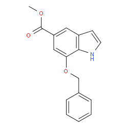 7-(苄氧基)-1H-吲哚-5-甲酸甲酯结构式