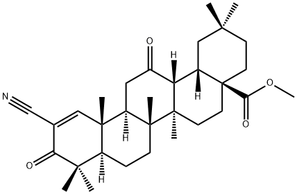 methyl (4aS,6aR,6bR,8aR,12aR,12bR,14aR,14bS)-11-cyano-2,2,6a,6b,9,9,12a-heptamethyl-10,14-dioxo-1,3,4,5,6,6a,6b,7,8,8a,9,10,12a,12b,13,14,14a,14b-octadecahydropicene-4a(2H)-carboxylate结构式