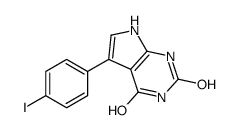 5-(4-Iodophenyl)-1H-pyrrolo[2,3-d]pyrimidine-2,4(3H,7H)-dione Structure