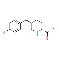 (2R,5S)-5-(4-BROMO-BENZYL)-PIPERIDINE-2-CARBOXYLICACID Structure