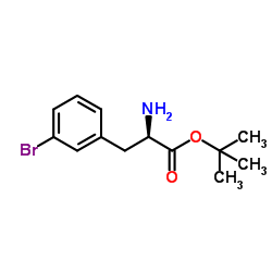 (R)-3-溴苯丙氨酸叔丁酯结构式