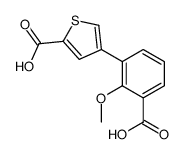 4-(3-carboxy-2-methoxyphenyl)thiophene-2-carboxylic acid结构式