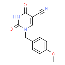 1-(4-Methoxybenzyl)-2,4-dioxo-1,2,3,4-tetrahydro-5-pyrimidinecarbonitrile结构式