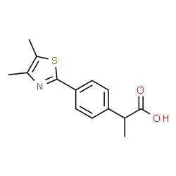 α-Methyl-4-(4,5-dimethyl-2-thiazolyl)benzeneacetic acid Structure