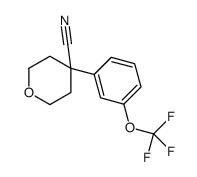 4-[3-(trifluoromethoxy)phenyl]oxane-4-carbonitrile Structure