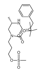 (S)-6-benzyloxycarbonylamino-4-(tert-butoxycarbonyl)-4-azaheptyl methanesulfonate Structure