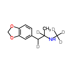 alpha-Methyl-N-(Methyl-D3)-1,3-Benzodioxole-5-Ethan-alpha,beta-D2-Amine结构式