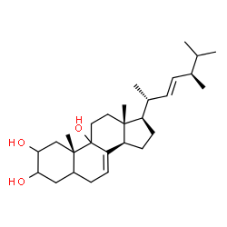 ergosta-7,22-diene-2,3,9-triol structure