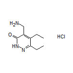 4-(Aminomethyl)-5,6-diethylpyridazin-3(2H)-one Hydrochloride Structure