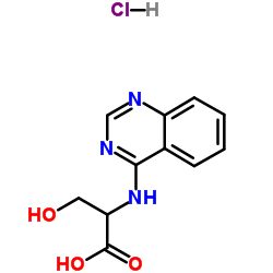 3-HYDROXY-2-(QUINAZOLIN-4-YLAMINO)PROPIONIC ACID HYDROCHLORIDE Structure