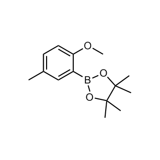 2-(2-Methoxy-5-methylphenyl)-4,4,5,5-tetramethyl-1,3,2-dioxaborolane structure