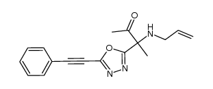 3-(allylamino)-3-[5-(2-phenyl-1-ethynyl)-1,3,4-oxadiazol-2-yl]-2-butanone Structure