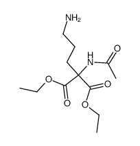 diethyl 2-acetamido-2-(3-aminopropyl)malonate Structure