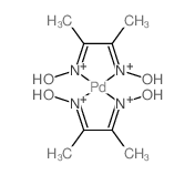 Palladium,bis[[2,3-butanedione di(oximato-kN)](1-)]-结构式