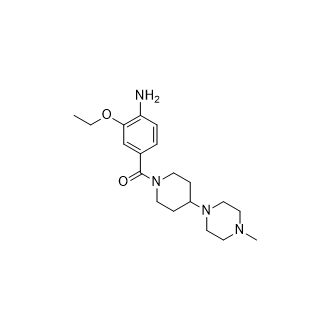 (4-Amino-3-ethoxyphenyl)(4-(4-methylpiperazin-1-yl)piperidin-1-yl)methanone structure