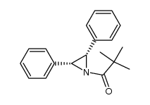 1-((2R,3S)-2,3-diphenylaziridin-1-yl)-2,2-dimethylpropan-1-one结构式