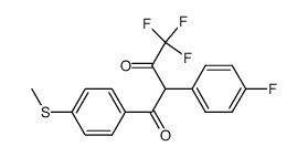 2-(4-fluorophenyl)-1-[4-(methylthio)phenyl]-4,4,4-trifluoro-1,3-butanedione结构式