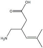 3-(aminomethyl)-5-methylhex-4-enoic acid Structure