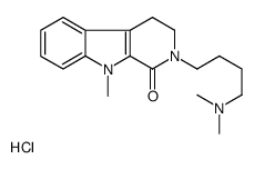 1H-Pyrido(3,4-b)indol-1-one, 2,3,4,9-tetrahydro-2-(4-(dimethylamino)butyl)-9-methyl-, monohydrochloride picture