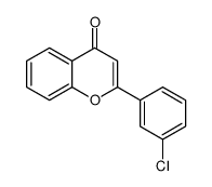 2-(3-chlorophenyl)chromen-4-one结构式