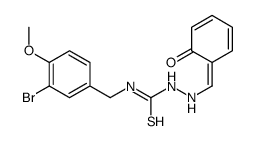 Hydrazinecarbothioamide, N-((3-bromo-4-methoxyphenyl)methyl)-2-((2-hyd roxyphenyl)methylene)-结构式