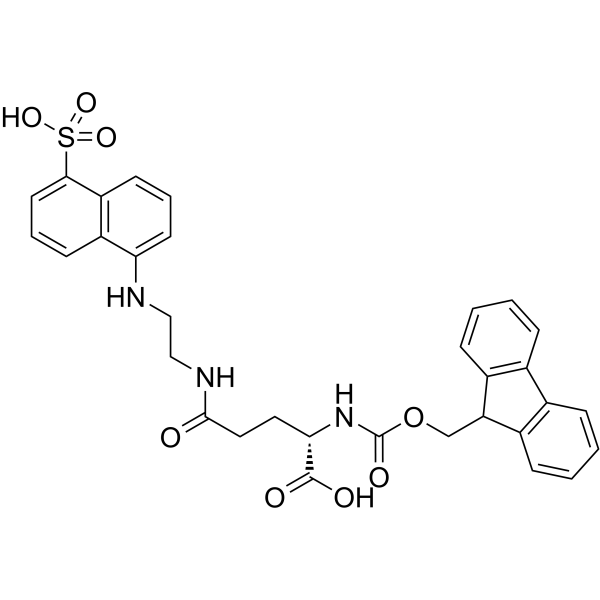 Fmoc-glu(edans)-OH Structure