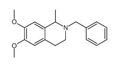 N-Benzyl-6,7-dimethoxy-1-methyltetrahydroisoquinoline结构式