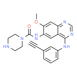 N-(4-((3-炔基苯基)氨基)-7-甲氧基喹唑啉-6-基)哌嗪-1-甲酰胺图片