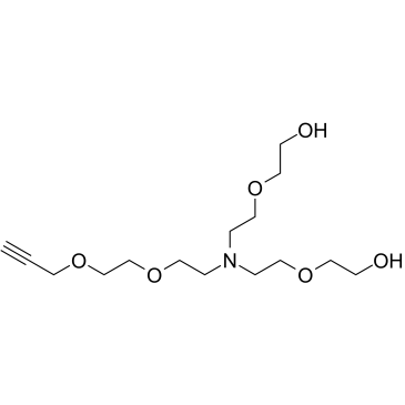 N-(Propargyl-PEG2)-N-bis(PEG1-alcohol) Structure