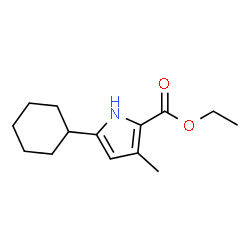 5-环己基-3-甲基-1H-吡咯-2-羧酸乙酯结构式