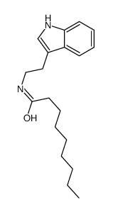 N-[2-(1H-indol-3-yl)ethyl]nonanamide Structure