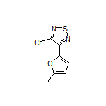 3-氯-4-(5-甲基-2-呋喃基)-1,2,5-噻二唑结构式