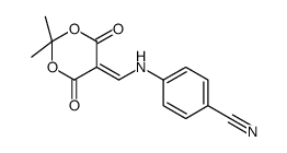 4-(((2,2-DIMETHYL-4,6-DIOXO-1,3-DIOXAN-5-YLIDENE)METHYL)AMINO)BENZONITRILE Structure