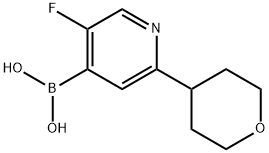 5-Fluoro-2-(oxan-4-yl)pyridine-4-boronic acid structure