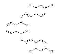 Benzaldehyde,2,4-dihydroxy-, 1,1'-[2,2'-(1,4-phthalazinediyl)dihydrazone]结构式