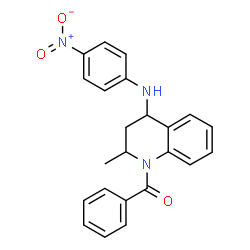 {2-methyl-4-[(4-nitrophenyl)amino]-3,4-dihydroquinolin-1(2H)-yl}(phenyl)methanone structure