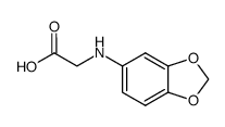 N-benzo[1,3]dioxol-5-yl-glycine结构式