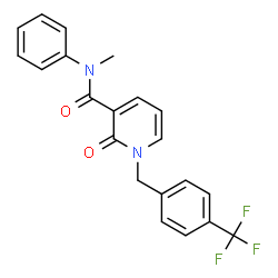 N-Methyl-2-oxo-N-phenyl-1-[4-(trifluoromethyl)benzyl]-1,2-dihydro-3-pyridinecarboxamide Structure