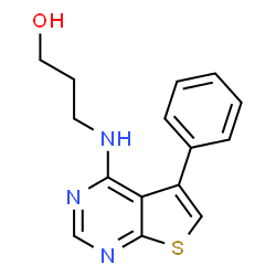 3-[(5-PHENYLTHIENO[2,3-D]PYRIMIDIN-4-YL)AMINO]PROPAN-1-OL Structure