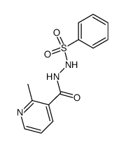 N-benzenesulfonyl-N'-(2-methyl-nicotinoyl)-hydrazine结构式