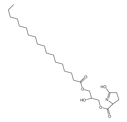 2-hydroxy-3-(stearoyloxy)propyl 5-oxo-L-prolinate结构式