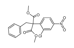 2-Benzyl-2-(2-chloro-4-nitro-phenyl)-malonic acid dimethyl ester结构式